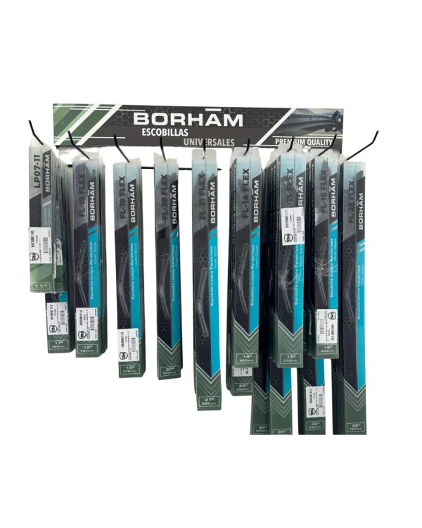 Escobilla Limpia Parabirsas 15" / 375mm BORHAM "BRM FL-15 FLEX" x 1 unidad